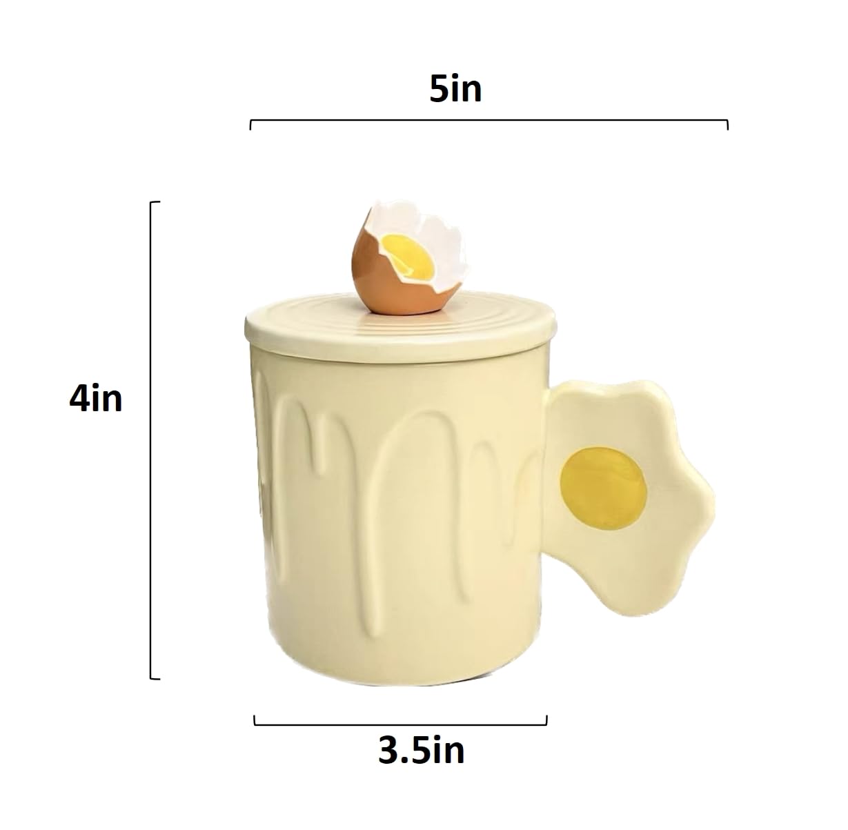 🥚 Taza con Diseño de Huevo – Incluye Tapa y Cucharita - Imagen 5