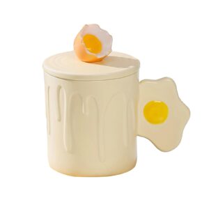🥚 Taza con Diseño de Huevo – Incluye Tapa y Cucharita