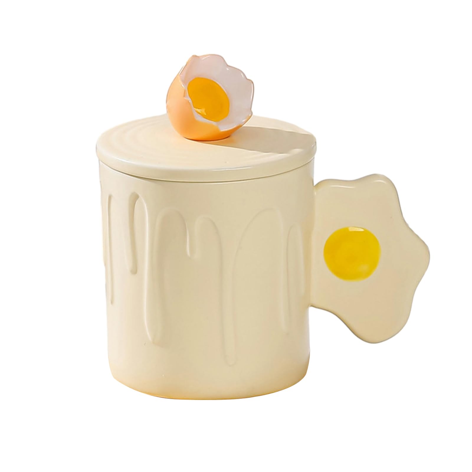 🥚 Taza con Diseño de Huevo – Incluye Tapa y Cucharita