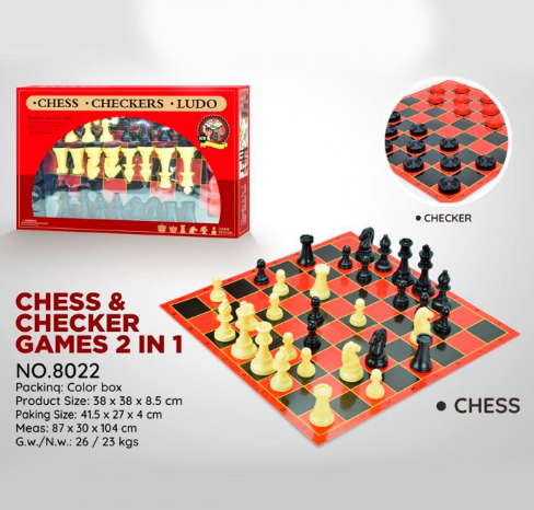 Juego de Mesa Clásico 3 en 1 con tablero de Ajedrez, Damas y Ludo. - Imagen 2