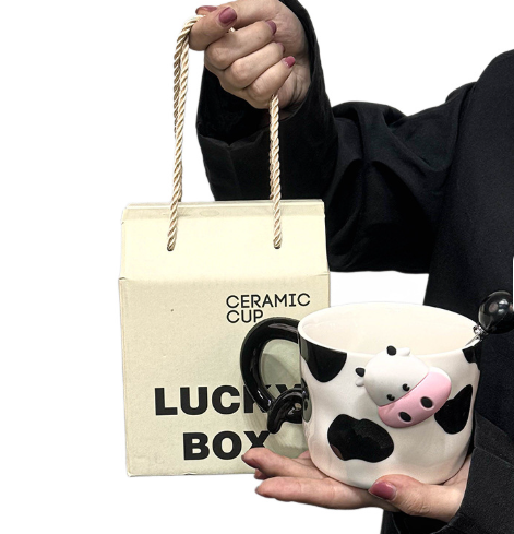 🐄 Taza de Vaquita – Incluye Caja de Regalo y Cucharita - Imagen 2