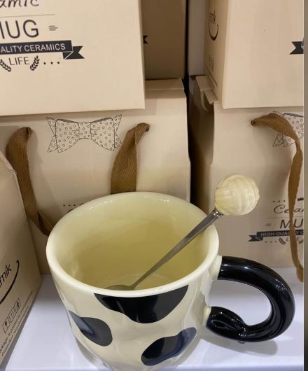 🐄 Taza de Vaquita – Incluye Caja de Regalo y Cucharita - Imagen 4