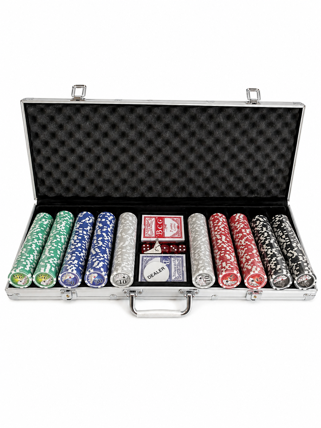 Maletín de Póker Profesional 500 Piezas – Edición Efecto Holográfico ♠️♦️♣️♥️