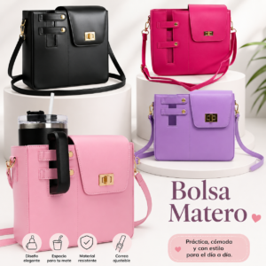 Bolsa Matera con Correa Ajustable – Elegancia y Comodidad para Llevar tu Mate