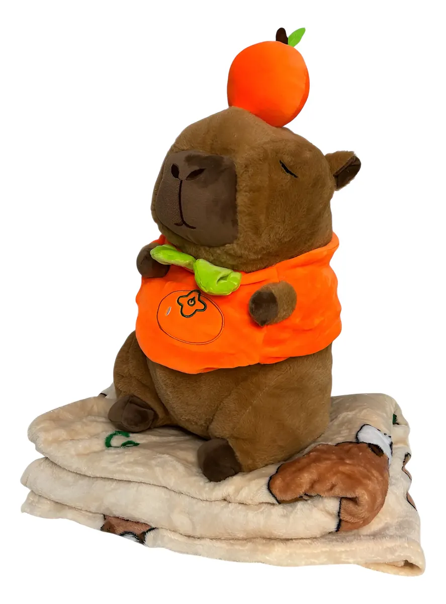 Peluche Capibara (Carpincho) con Manta – 40 cm