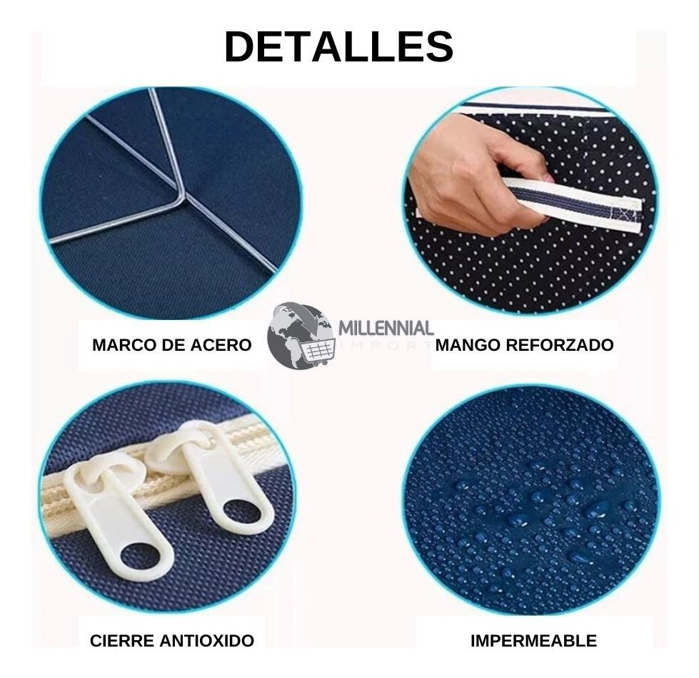 📦 Caja de Almacenamiento Plegable con Marco de Acero y Ventana Transparente - Imagen 5