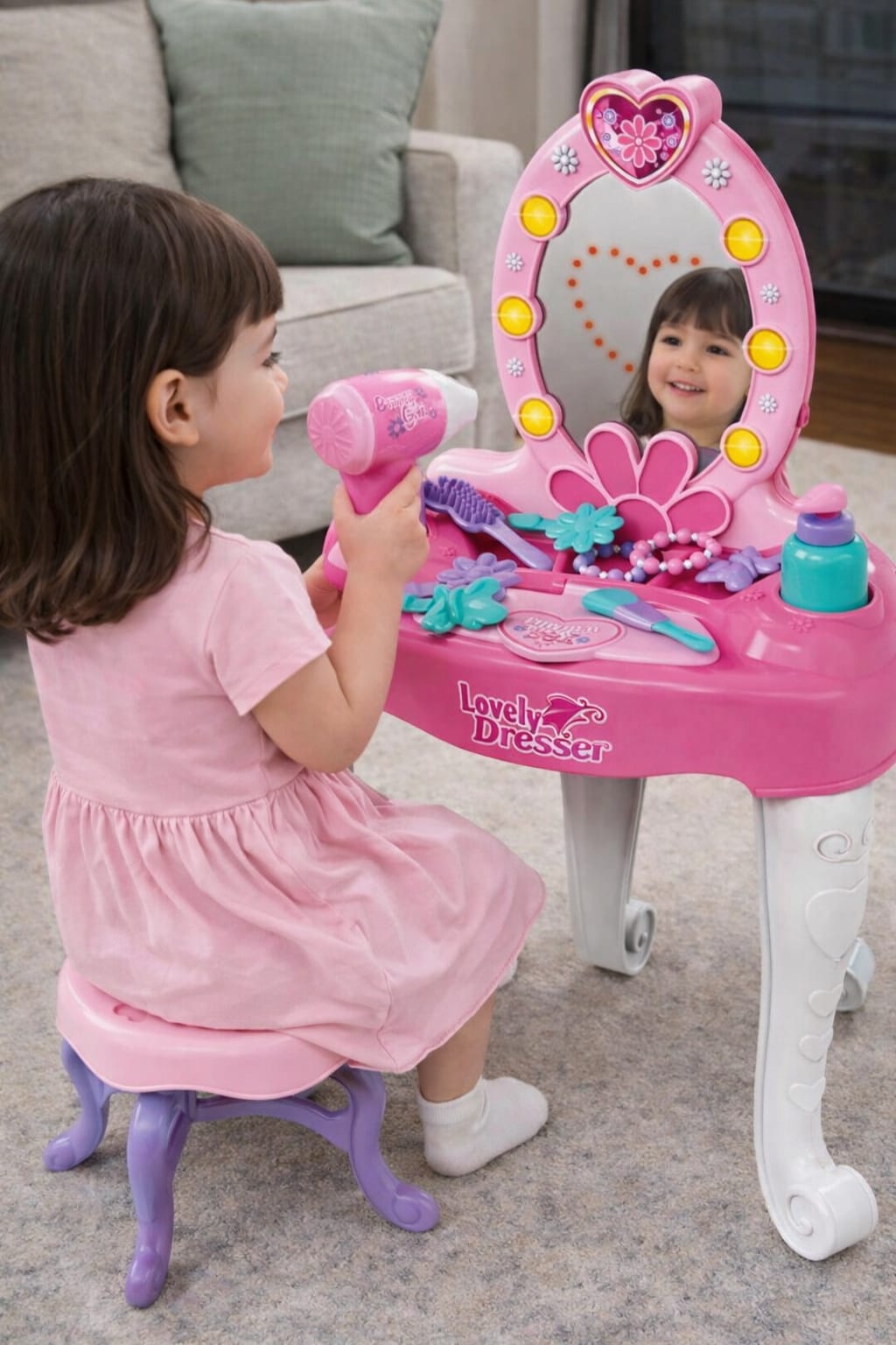 Tocador Infantil con Sillita y Accesorios