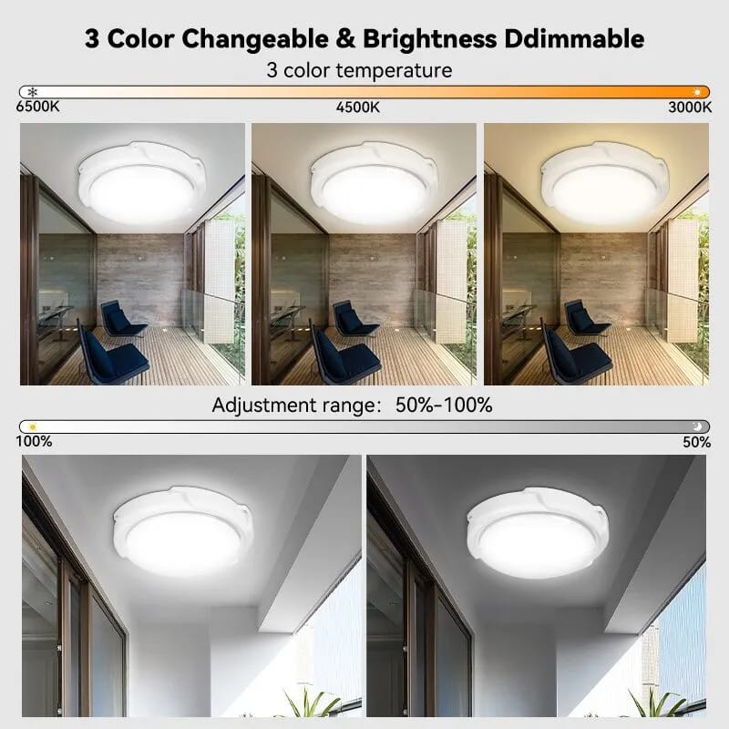 Lámpara Solar de Techo LED con Control Remoto – Sin Cables e Impermeable - Imagen 2