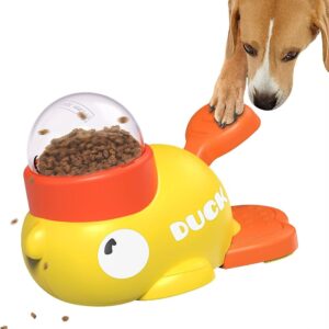 Dispensador Interactivo de Golosinas para Perros – Juguete 2 en 1 con Alimentación Lenta en Forma de Pato