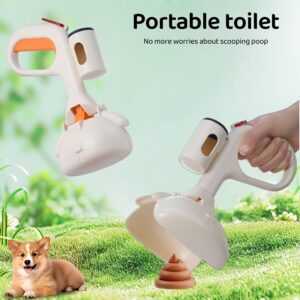 Pala Recolectora de Caca para Perros con Porta Bolsas – Recogedor Higiénico Portátil