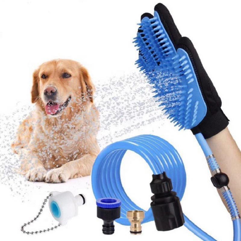 Guante de Baño para Mascotas con Rociador de Agua – Cepillo de Silicona para Perros y Gatos - Imagen 2