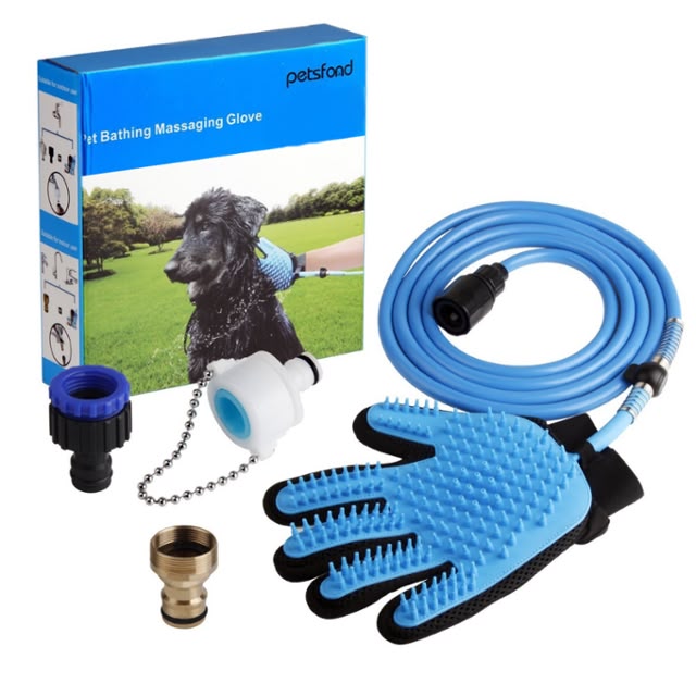 Guante de Baño para Mascotas con Rociador de Agua – Cepillo de Silicona para Perros y Gatos - Imagen 3