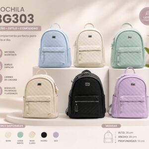 Mochila BG303 – Diseño, Comodidad y Estilo para Todos los Días