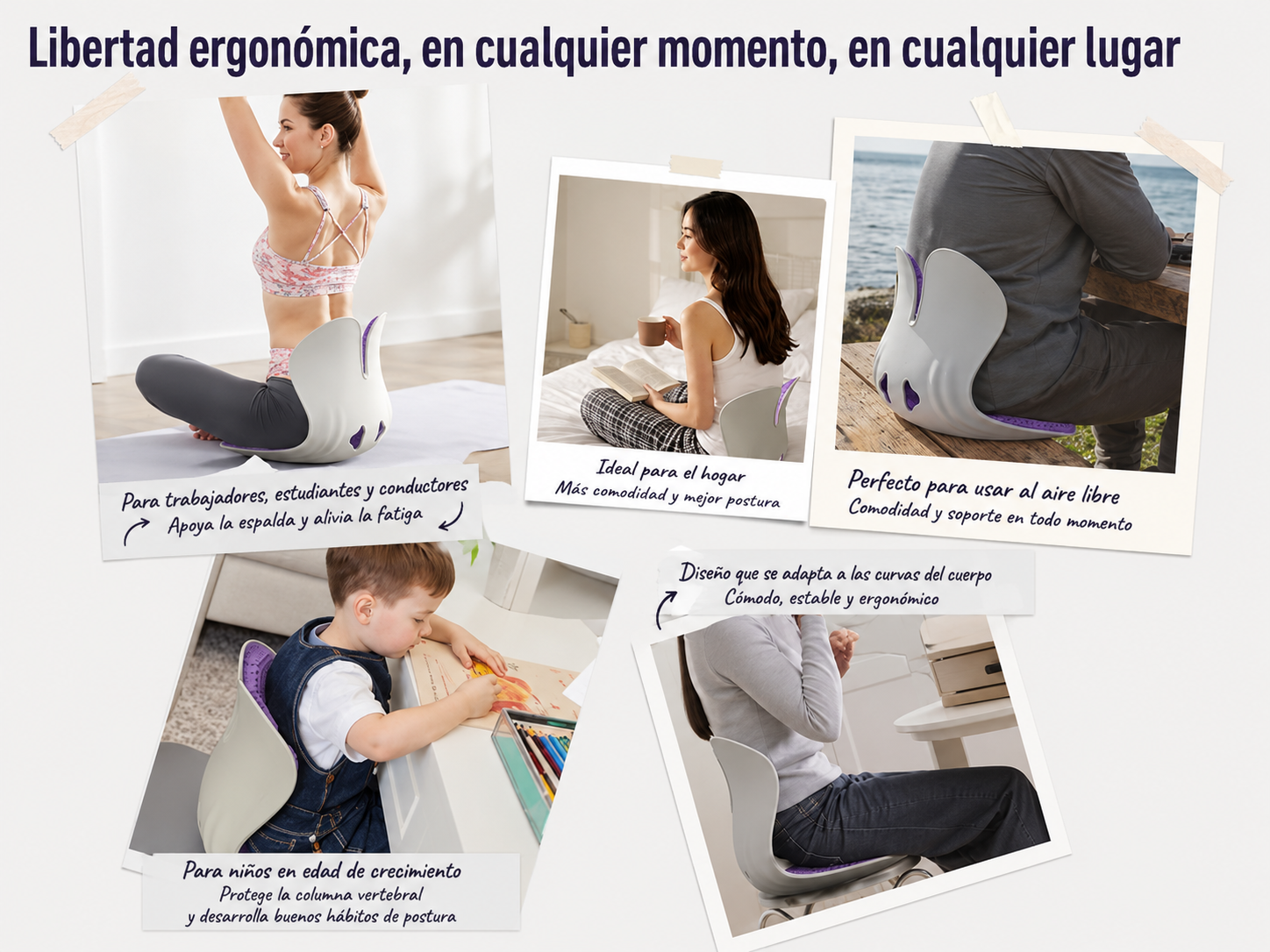 Asiento Ergonómico con Soporte Lumbar - Imagen 2