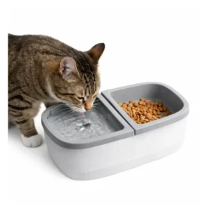 Plato con bebedero para perros o gatos