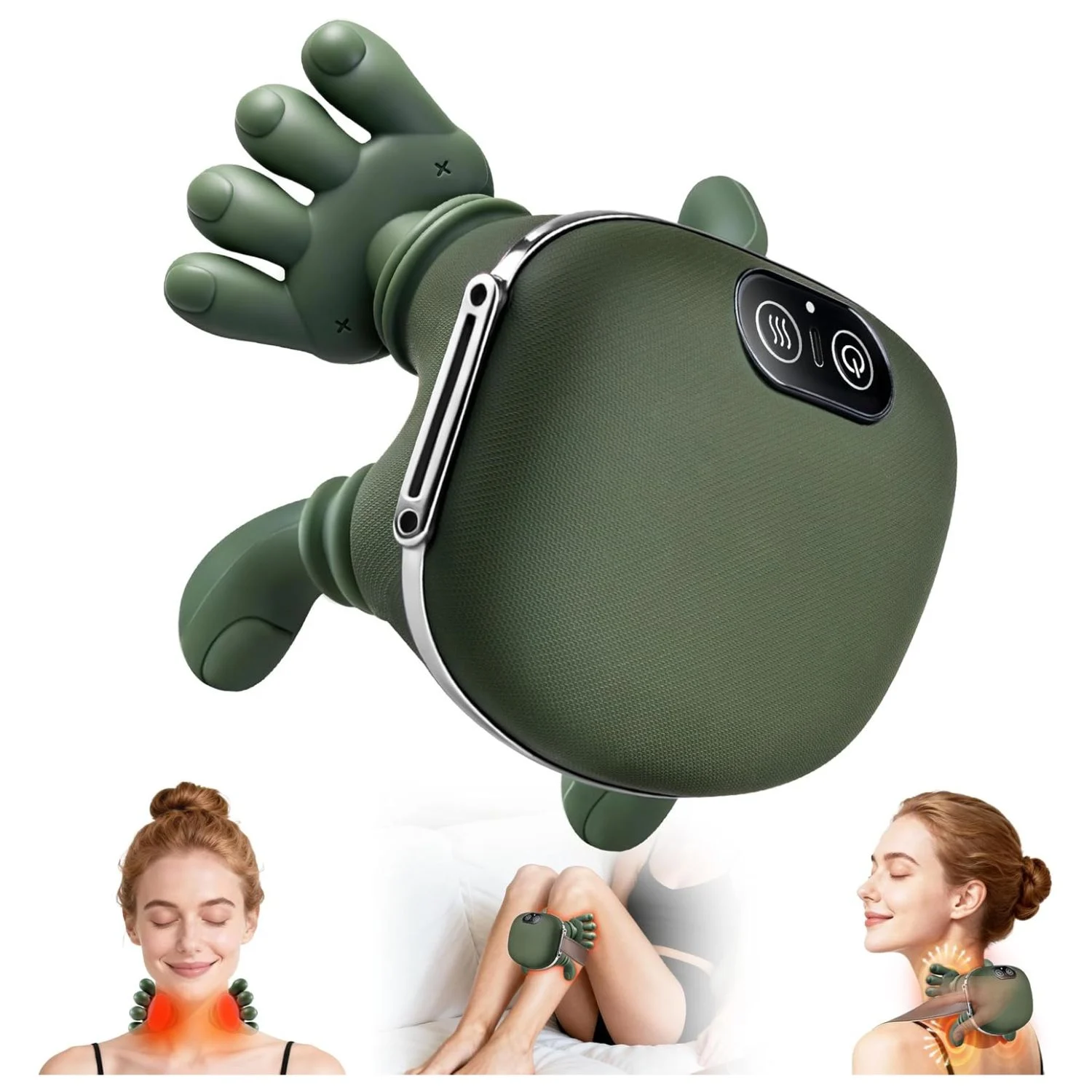 Masajeador 4D para Cuello y Hombros con Calor – Masaje de Amasamiento Profundo