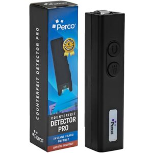 Detector de Billetes Falsos Perco Counterfeit Detector Pro 2 en 1 – Negro