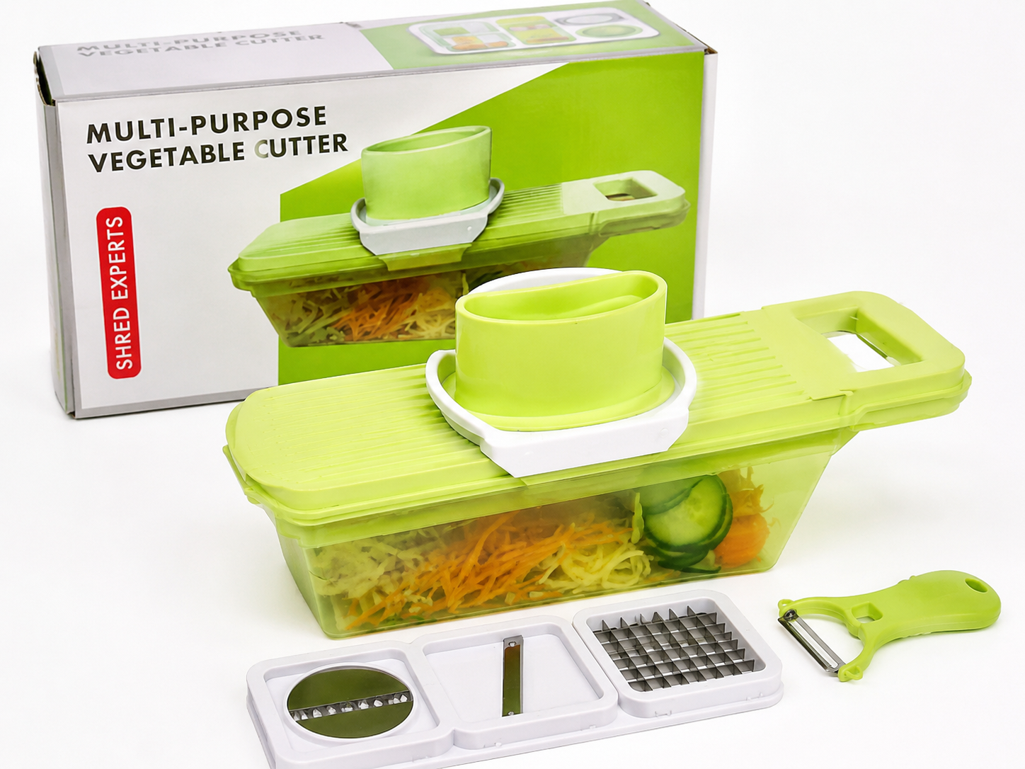 Cortador de Verduras Multifuncional 22 Piezas con Recipiente