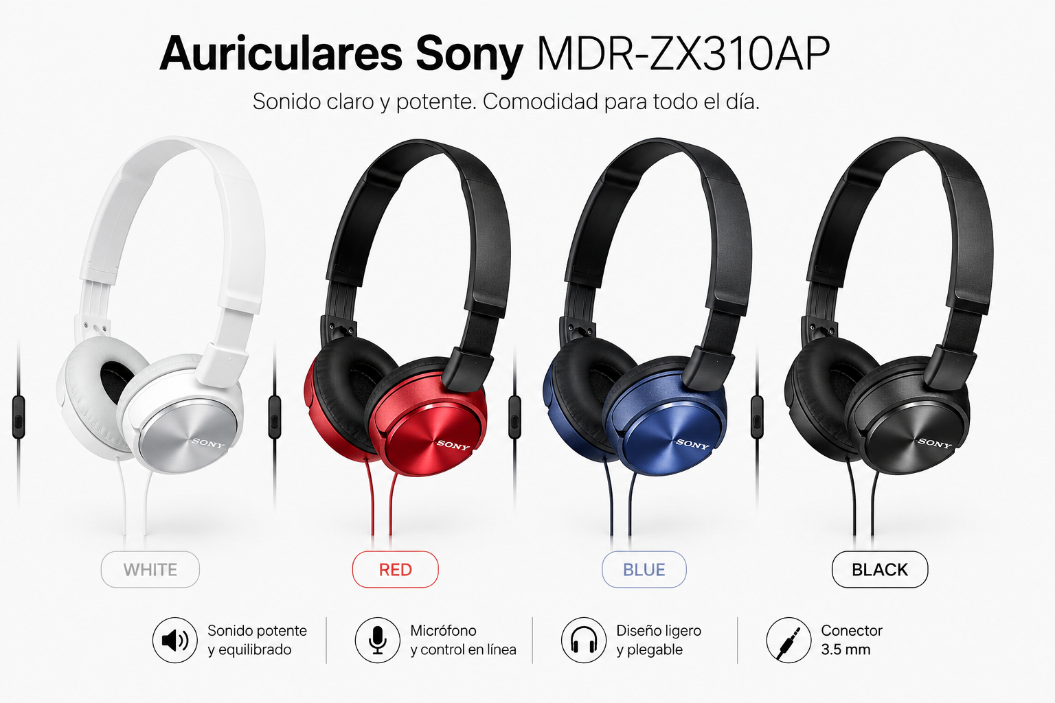 🎧 Auriculares Sony MDR-ZX310AP