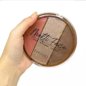 Paleta Multi Face 3 en 1 – Rubor, Iluminador y Contorno