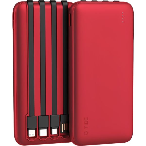 🔋 Cargador Portátil G-Tide P1 10.000 mAh con 4 Cables – Azul - Imagen 2