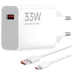 ⚡ Cargador de Pared Xiaomi MDY-16-EF 33 W USB-C – Blanco