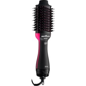 Cepillo Secador Britania BEC02PR 4 en 1 1300 W Bivolt - Negro/Rosa Nis