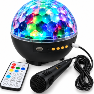 🌈 LED Lámpara Disco con microfono