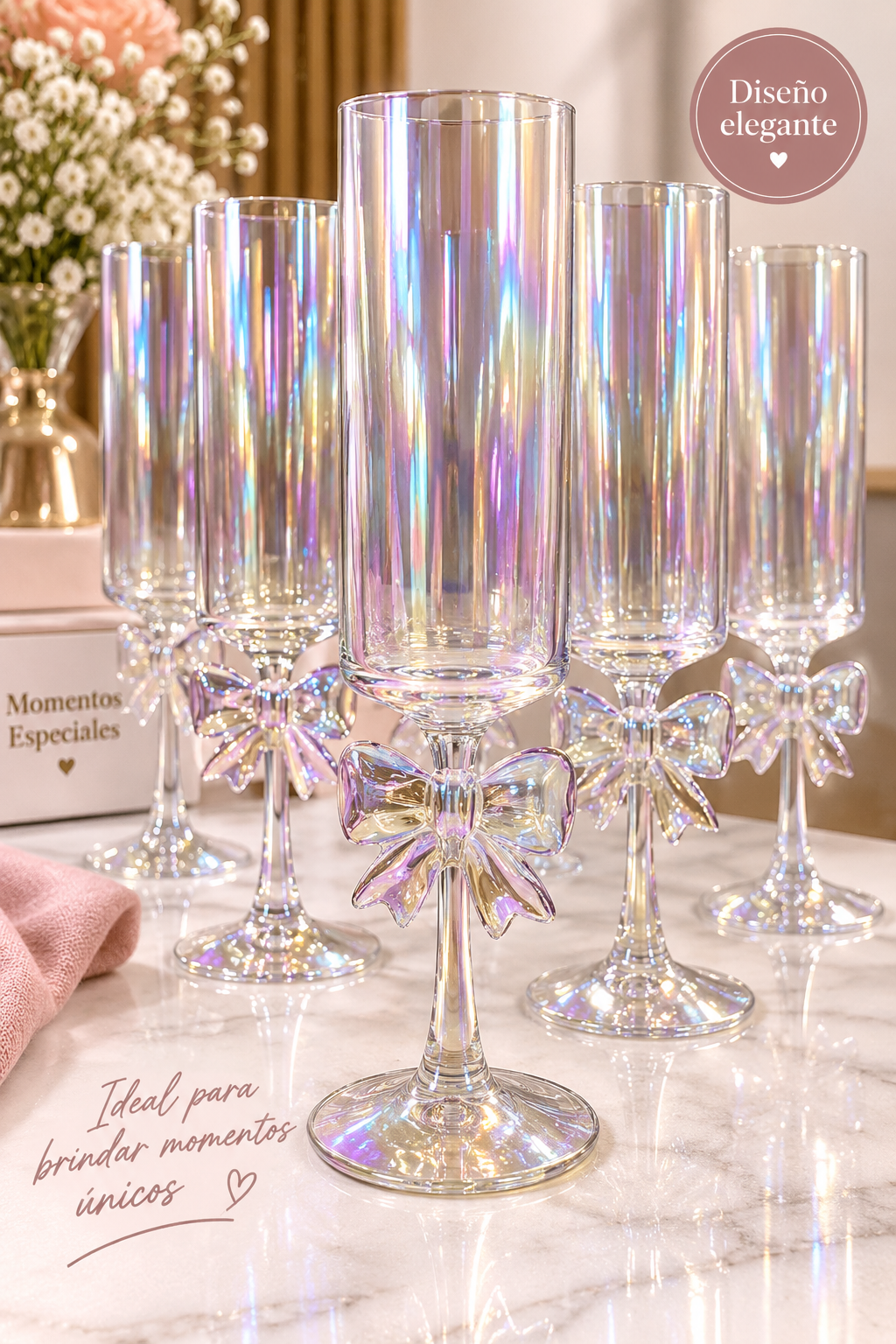 🥂 Copa de Champán con Lazo – 180 ml - Imagen 2