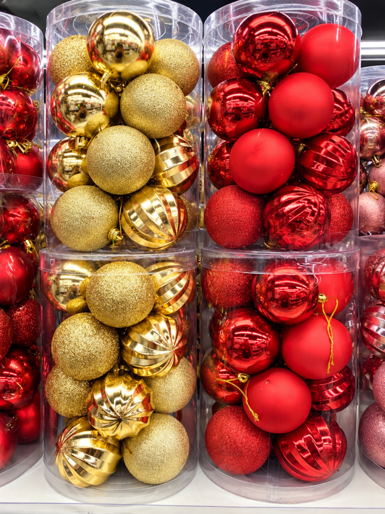 Set de 16 piezas Bolas Navideñas Decorativas – Rojo y Dorado 🎄✨
