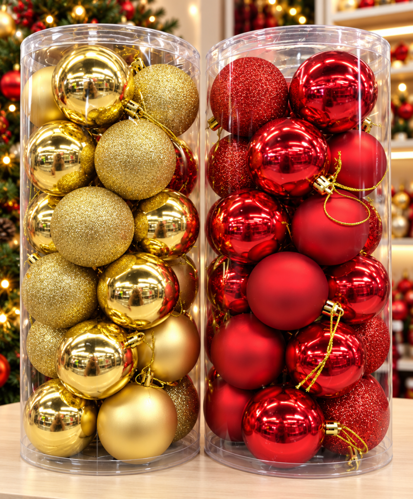 🎄 Set de 24 Bolas Navideñas Decorativas